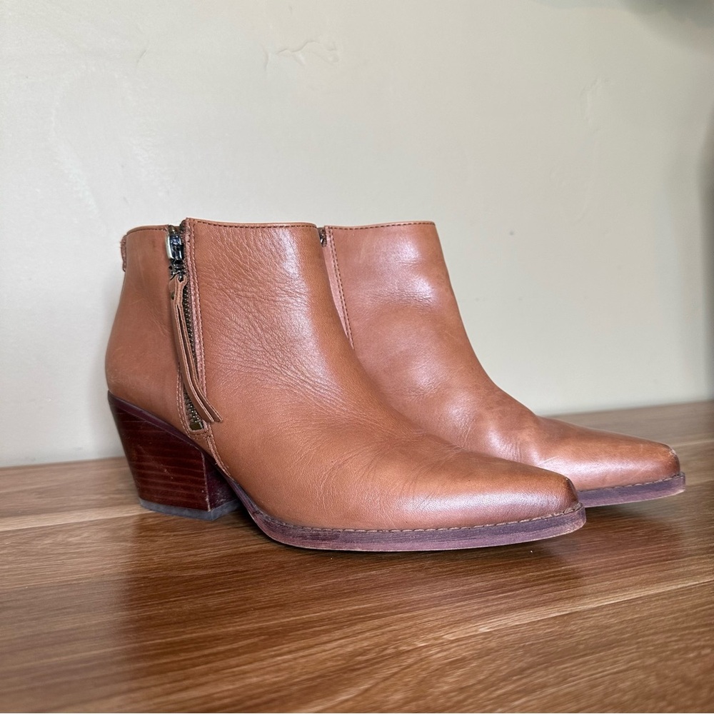 Sam Edelman Tan Leather Ankle Boots